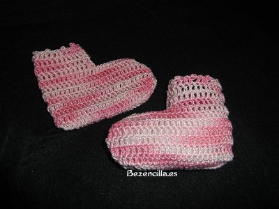 patucos ganchillo bebe crocheted baby booties